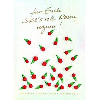 Rosen Karte "Für Euch soll's rote Rosen..." 