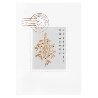 Briefmarkenkarte "Seasons Greetings" 