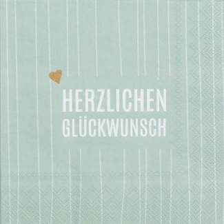 Lunchservietten "Herzlichen Glückwunsch" 