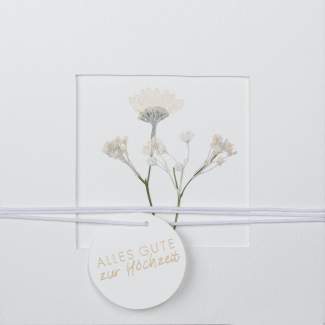 Blumenpassepartout Karte "Alles Gute zur Hochzeit" 