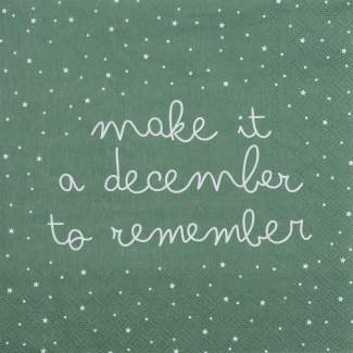 Weihnachtsservietten "Make it a december..." 