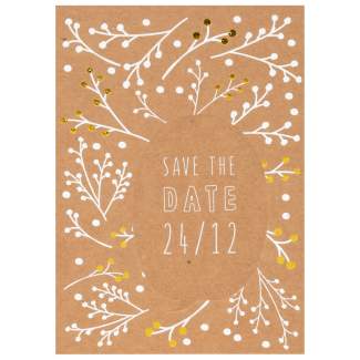 Sprechblasenpostkarte "Save th date 24/12" 