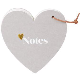 Notizblock. Heart notes "Notes" 