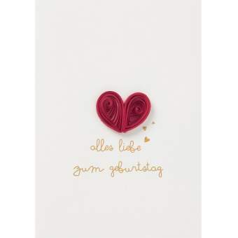 Quilling Karte "Alles Liebe zum Geburtstag" 