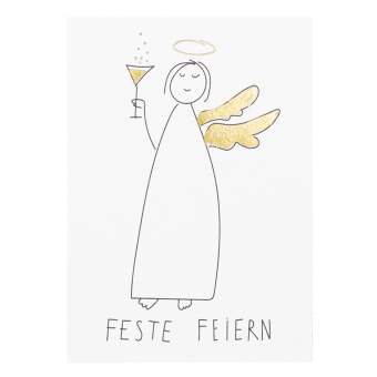 Weihnachtskarte "Feste Feiern" 