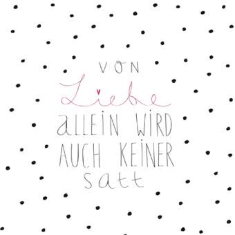 Papierserviette "Von Liebe allein" 